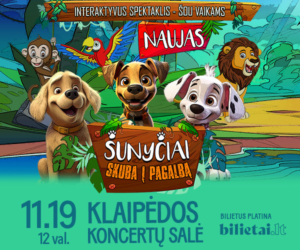 SPEKTAKLIS | Interaktyvus spektaklis vaikams „Šunyčiai skuba į pagalbą”