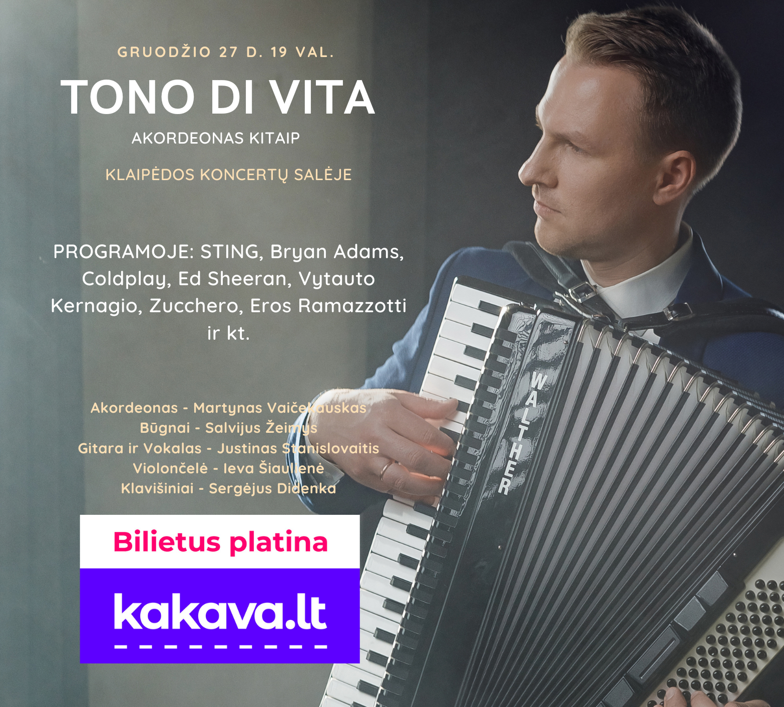 KONCERTAS | TONO DI VITA – Akordeonas Kitaip